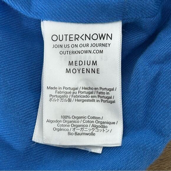 Outerknown Cloud Weave Button Front Blanket Shirt Shacket Blue Size Medium - Picture 10 of 10